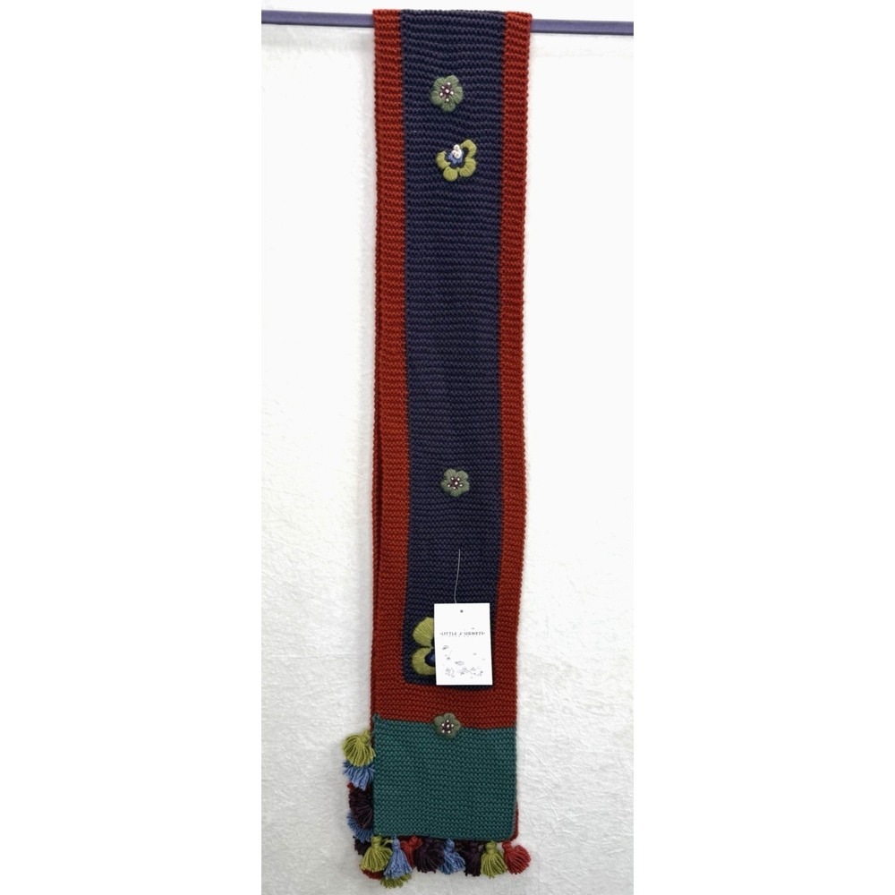 Little Journeys Chicago Kors Hand Knit Multi Color Rectangle Scarf - Picture 3 of 12